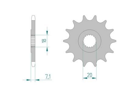 Pignon Suzuki, RM 125 2-t, 520/12D Pignon Suzuki, RM 125 2-t, 520/12D