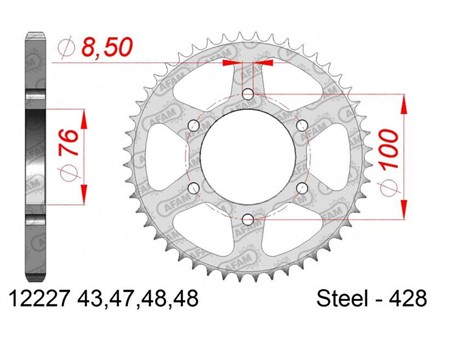 Couronne AFAM acier 428/52D