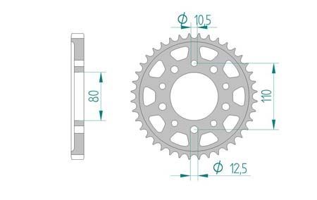 Couronne Honda 530/43D Couronne Honda 530/43D