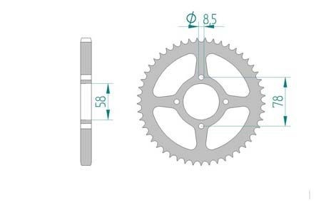 Couronne Suzuki 428, 42 Dents