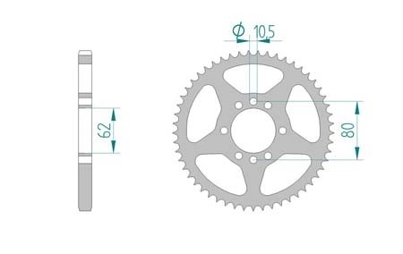 Couronne Yamaha, DT 125 LC 2, 428/49D Couronne Yamaha, DT 125 LC 2, 428/49D