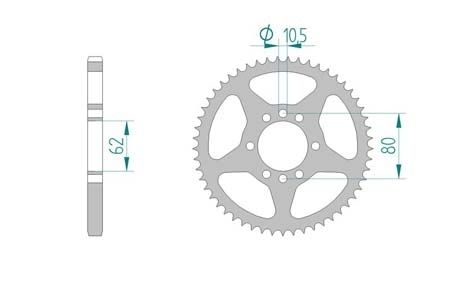 Couronne Yamaha, DT 125 LC 2, 428/53D Couronne Yamaha, DT 125 LC 2, 428/53D