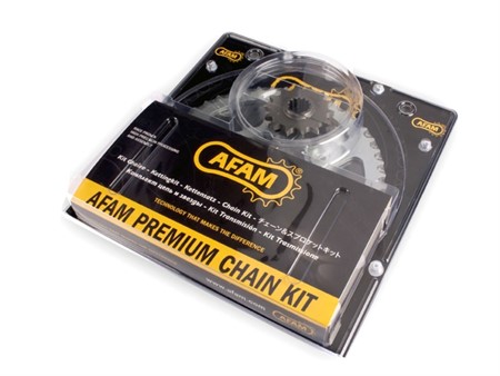 Kettenkit AFAM 13 x 62 / 428 R1-G, ohne O-Ring, Aprilia SX 125, Malaguti XSM 125
