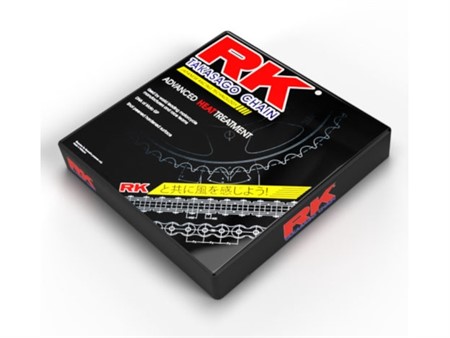 Kit chaîne RK 15 x 45 / 428 HSB, sans O-Ring, Honda CB 125 F Kit chaîne RK 15 x 45 / 428 HSB, sans O-Ring, Honda CB 125 F