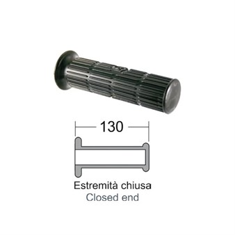 Lenkergriffe Gummi schwarz  24/24mm, Vespa PX, PE