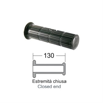 Lenkergriffe Gummi schwarz 24/24mm, Vespa PX, PE