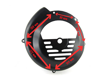 Lüfterradabdeckung schwarz Eisen Vespa 50-125+125 Primavera