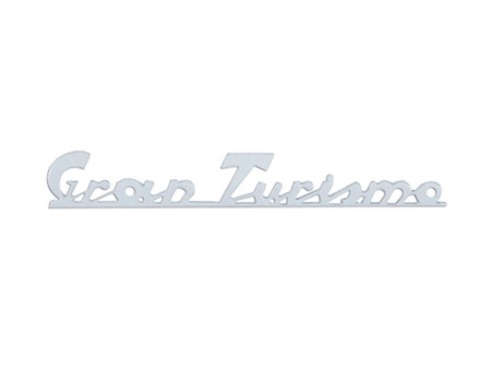 Emblem logo "Gran Turismo" chromé, Vespa 172x23 mm