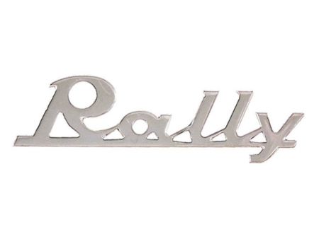 Emblème logo RALLY Vespa (91x22mm) chromé, Vespa Rally Emblème logo RALLY Vespa (91x22mm) chromé, Vespa Rally