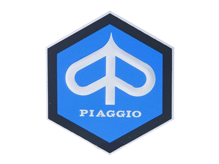 Emblem Alu Piaggio Lenkkopf (selbstklebend) Emblem Alu Piaggio Lenkkopf (selbstklebend)