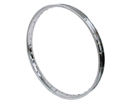 Cerceau de jante vide chromé, 1.20 x 17" largeur 37mm, pour roue à rayons (28 trous) Cerceau de jante vide chromé, 1.20 x 17" largeur 37mm, pour roue à rayons (28 trous)