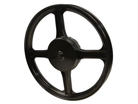 Hinterrad, Gussfelge schwarz Piaggio Ciao, SI Hinterrad, Gussfelge schwarz Piaggio Ciao, SI