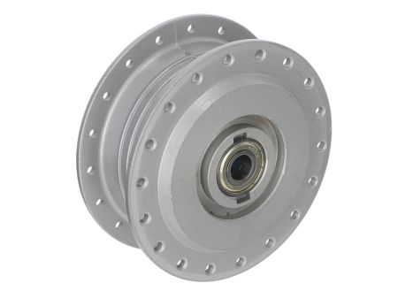 Moyeu de roue avant Leleu gris, pour les diverses roues à rayons Puch/Sachs roue 17 et 19"