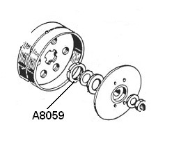 ecrou du moyeu embrayage, Moteur Beta 521