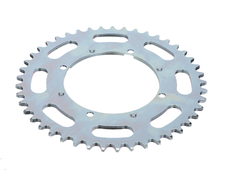 Couronne ACIER plate 45 dents 4 trous, vélomoteurs Sachs / X-30 Puch