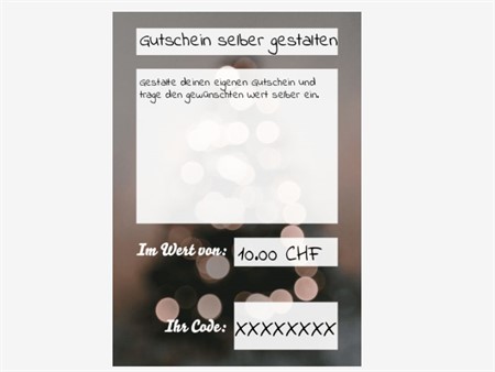 Digitaler Geschenk-Gutschein zum selber gestalten