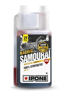 Huile IPONE moto 2 temps Samourai Racing 1 litre odeur fraise