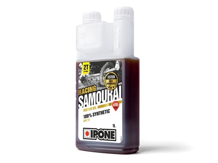 Huile moto 2 temps Ipone Samouraï Sport (Racing) - odeur fraise - 1 litre