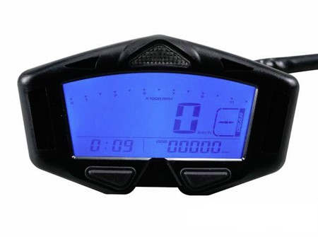 Tacho Koso Digital Cockpit DB-03R, Ganganzeige, Beleuchtungsfarbe einstellbar, mit Straßenzulassung