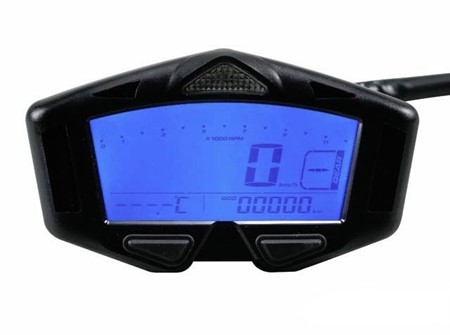 Tacho Koso Digital Cockpit DB-03R, Ganganzeige, Beleuchtungsfarbe einstellbar, mit Straßenzulassung