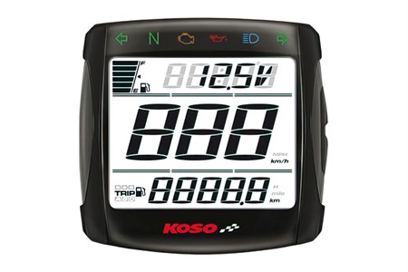 Tachometer Koso XR-01S LCD Digital, universal CE schwarz
