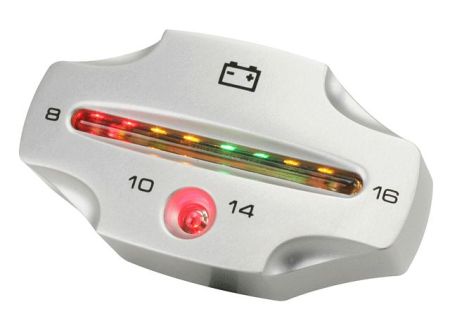 LED Voltmeter KOSO Digital, Aluminium, Anzeigebereich 8 - 16 Volt, silber eloxiert LED Voltmeter KOSO Digital, Aluminium, Anzeigebereich 8 - 16 Volt, silber eloxiert