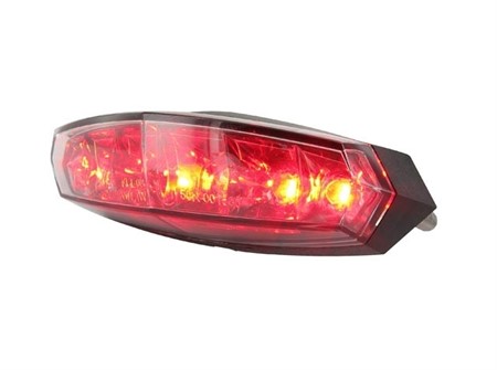 Feu arrière KOSO universel Led's, verre teinté, homolgué CE
