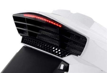Coque arriere BCD RX, MBK Booster / Yamaha BW`s a partir de 2004, blanc