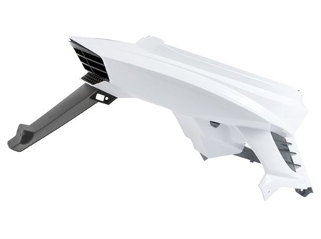 Coque arriere BCD RX, MBK Booster / Yamaha BW`s a partir de 2004, blanc