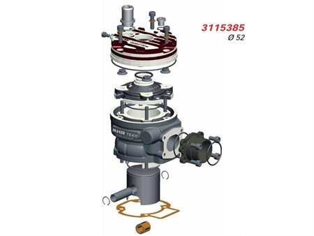 Zylinderkit Malossi MHR Testa Rossa 94cc, Ø=52mm, Piaggio, für originale Motorgehäuse