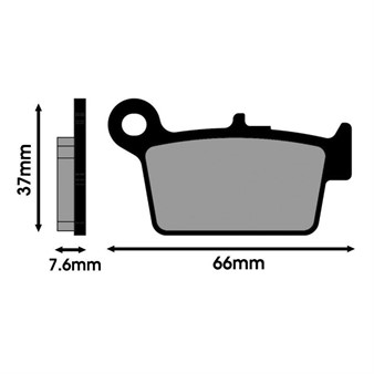 Bremsbeläge Polini 65.7 x 36.7 x 8.4 mm