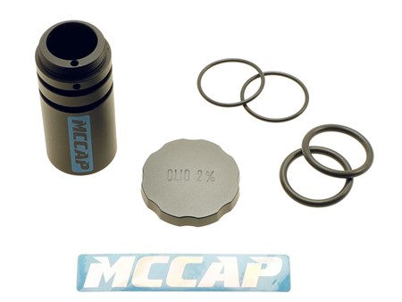 Bouchon de réservoir CNC Piaggio Ciao, Bravo - OEM style Gris «avec réservoir d'huile» Bouchon de réservoir CNC Piaggio Ciao, Bravo - OEM style Gris «avec réservoir d'huile»