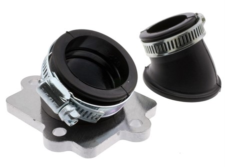 Pipe MF Racing Minarelli horizontal, pour carbu PHBG/PHVA et Keihin PWK Pipe MF Racing Minarelli horizontal, pour carbu PHBG/PHVA et Keihin PWK