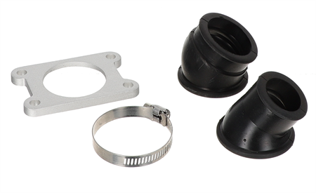 Ansaugstutzen Motoforce RACING, inkl. 2 Adapter (Anschlussweite 24mm + 32mm), Derbi EBE / EBS / D50B0 / D50B1