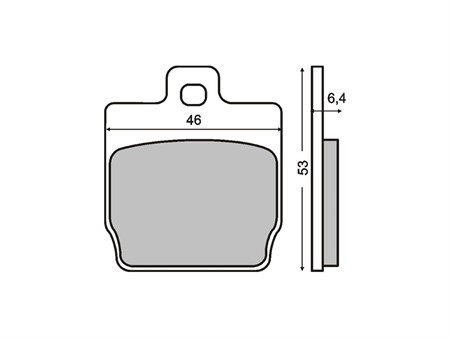 Motoforce plaquettes de frein (S32), 46,1x53,1x6,4mm