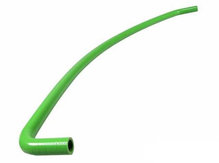 Kühlwasserschlauch Silicon mit 1x90° und 1x45° Winkel, 1000mm, Grün Kühlwasserschlauch Silicon mit 1x90° und 1x45° Winkel, 1000mm, Grün