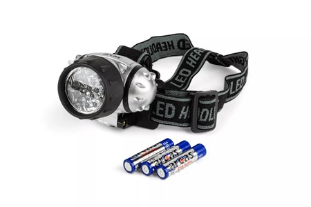 Stirnlampe/Kopflampe Motoforce, 19 LEDs