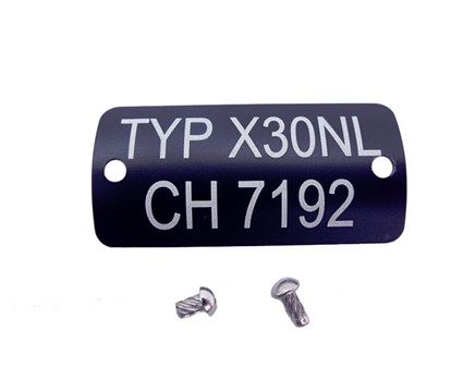 Typenschild Puch X30 NL CH7192 . Montierbereit inkl. Hammerschrauben. Typenschild Puch X30 NL CH7192 . Montierbereit inkl. Hammerschrauben.