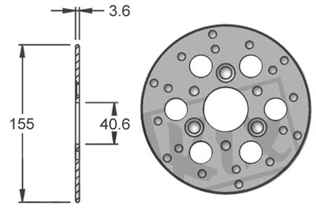 Disque de frein 155mm, GY6 50cc (139QMB/QMA)