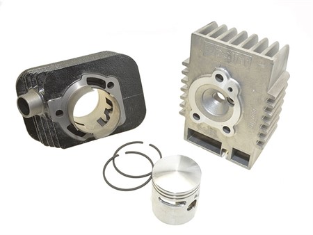 Zylinder-Kit Polini 43mm Racing, Guss, inkl. Zylinderkopf, Piaggio Si, 10mm Kolbenbolzen