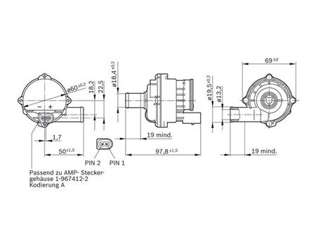 Pompe à eau électrique Polini, universelle 12V