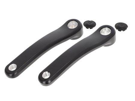 Paire de manivelles de pédaliers 4 pans 190mm qualité 1A noir, vélomoteurs Pony GTX / Cross