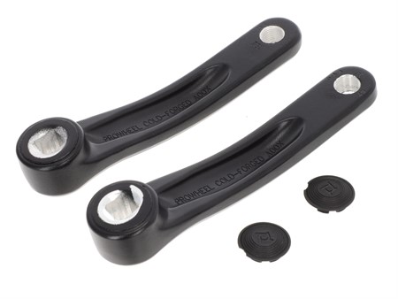 Paire de manivelles de pédaliers 4 pans 190mm qualité 1A noir, vélomoteurs Pony GTX / Cross