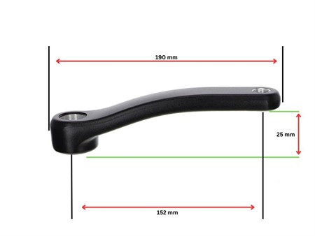 Tretkurbeln 1A Qualität «190 mm» schwarz, Pony original (4-Kant)