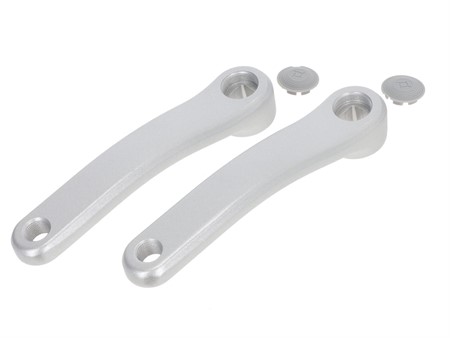 Paire de manivelles de pédalier 4 pants alu (gauche + droite) 190mm qualité 1A, vélomoteurs Pony