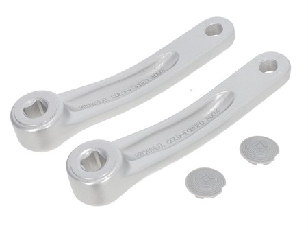 Paire de manivelles de pédalier 4 pants alu (gauche + droite) 190mm qualité 1A, vélomoteurs Pony