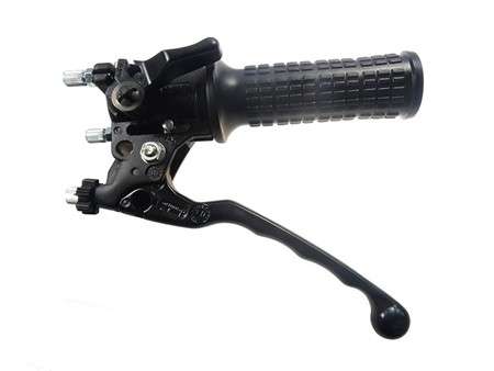 Gasgriff Domino schwarz, altes Modell mit Dekohebel, Pony Cross / GTX 521