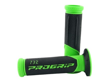 Poignées de guidon ProGrip 732, noir- vert Poignées de guidon ProGrip 732, noir- vert