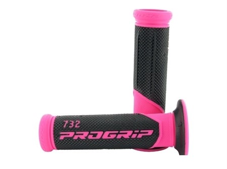 Poignées de guidon ProGrip 732, noir- rose