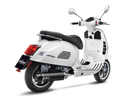 Echapement Leovince NERO Inox Black, Vespa GTS 300 2017/20, Euro4, CH - Full System - Endcap Carbon